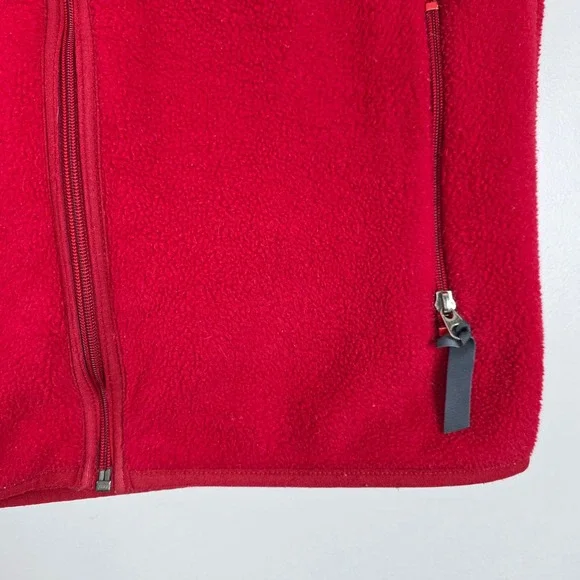 Patagonia Synchilla Vest USA 90s Red Selkirk Glacier Guide Patch Vintage Fleece